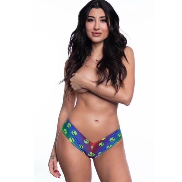 Midnight ballerina Other - 🦋B2G1🦋MIDNIGHT BALLERINA Lime Green/Blue Rainbow Aliens Boy Shorts | ONE SIZE |